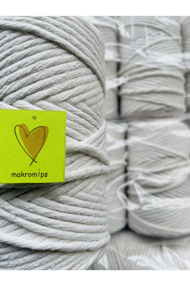 MAKROME İP ( 250 gr ) TEK BURGULU PAMUK TARAMA İPİ BÜKÜM HOBİ ÇOK AMAÇLI ANAHTARLIK ÖRGÜ BOHEM - 2