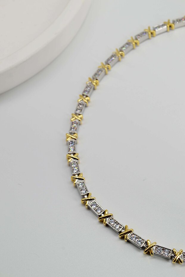 Çift Renk XOX Marka Model Kolye - 2