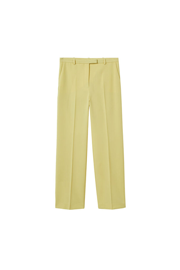 Kadın Pastel Sarı Pantolon - 4