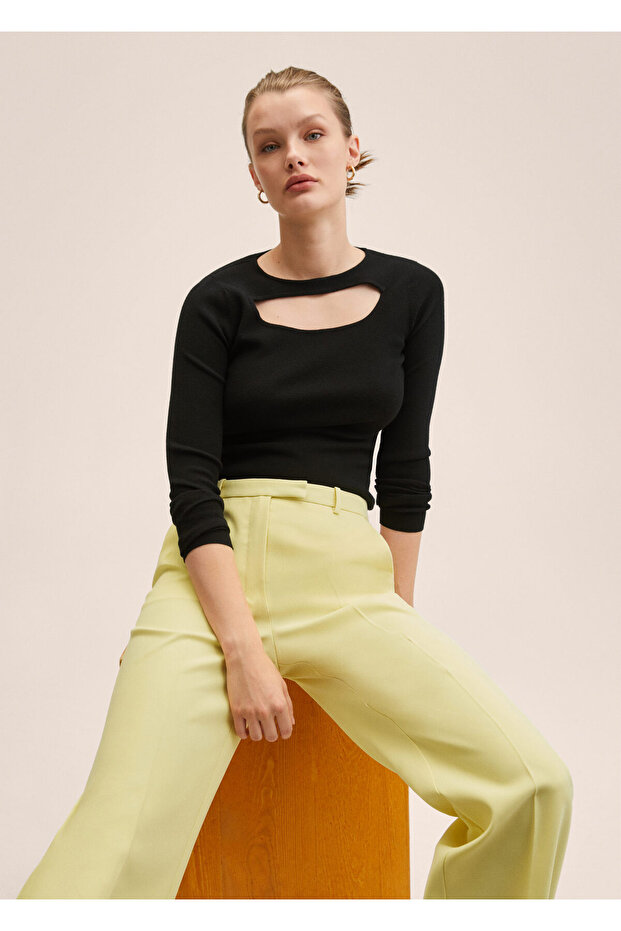 Kadın Pastel Sarı Pantolon - 6