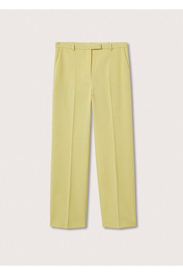 Kadın Pastel Sarı Pantolon - 3