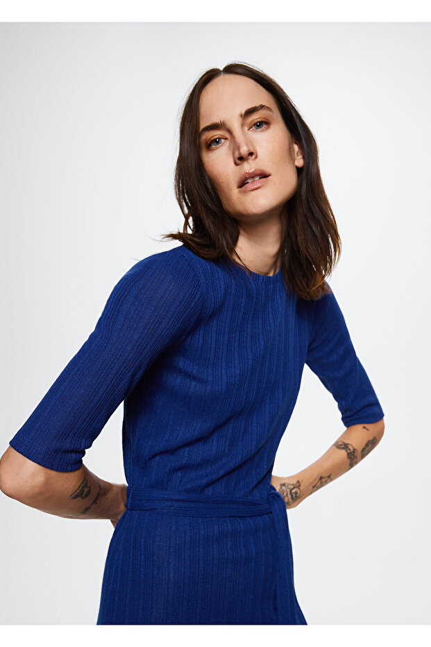 Modré dámske šaty - 2