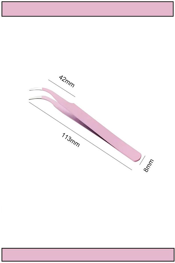 Mor Renk İpek Kirpik Cımbızı Metal İnce Uçlu Hassas İpek Kirpik Cımbızı Takma Lift Kirpik XLC503 - 6