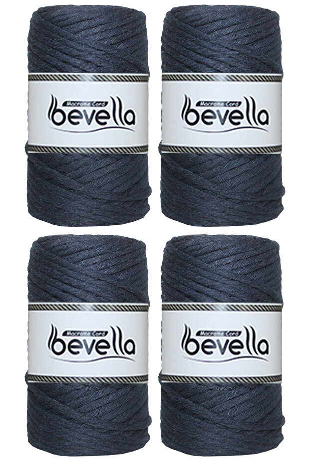 Single Twist Weaveable Macrame Cord 3mm 4 Pieces 250 Gr Navy Blue