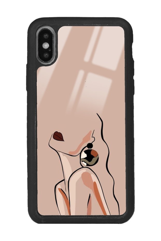 حافظة هاتف لامعة بتصميم ظلية لهاتف iPhone Xs