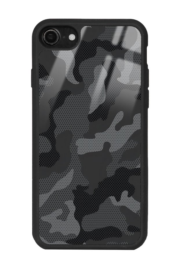 iPhone 7 to 8 - Se Black Camouflage Design Glossy Phone Case