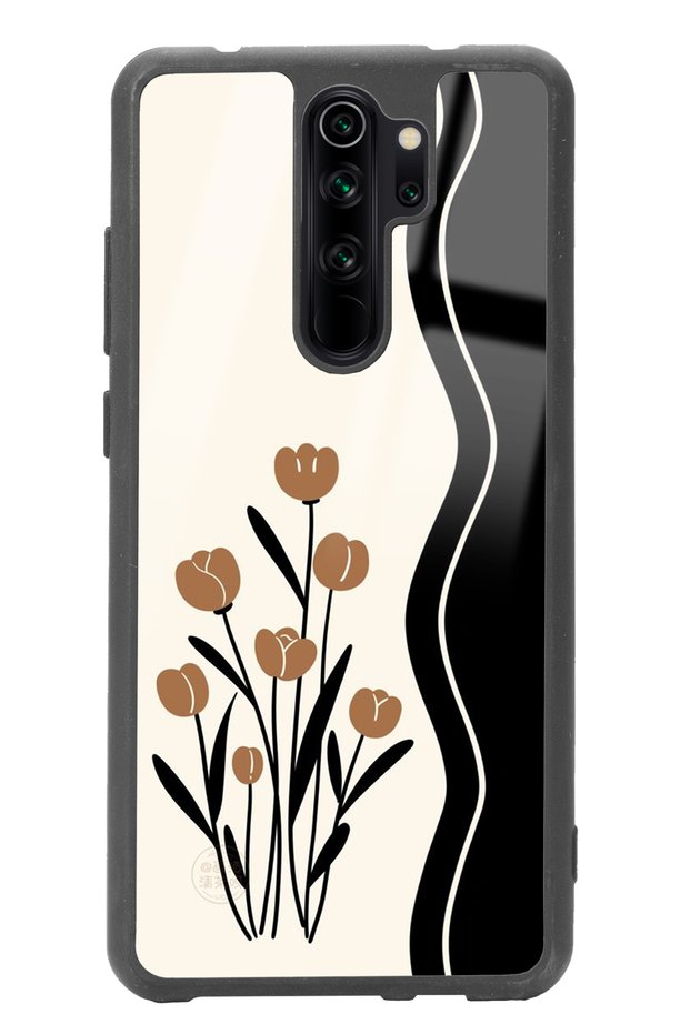 Xiaomi Redmi Note 8 Pro Glossy Phone Case with Flower Motif Design