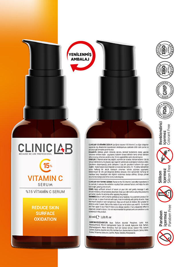 Vitamin C Serum %15 – Cilt Aydınlatıcı ve Yenileyici Serum 30 ml - 6