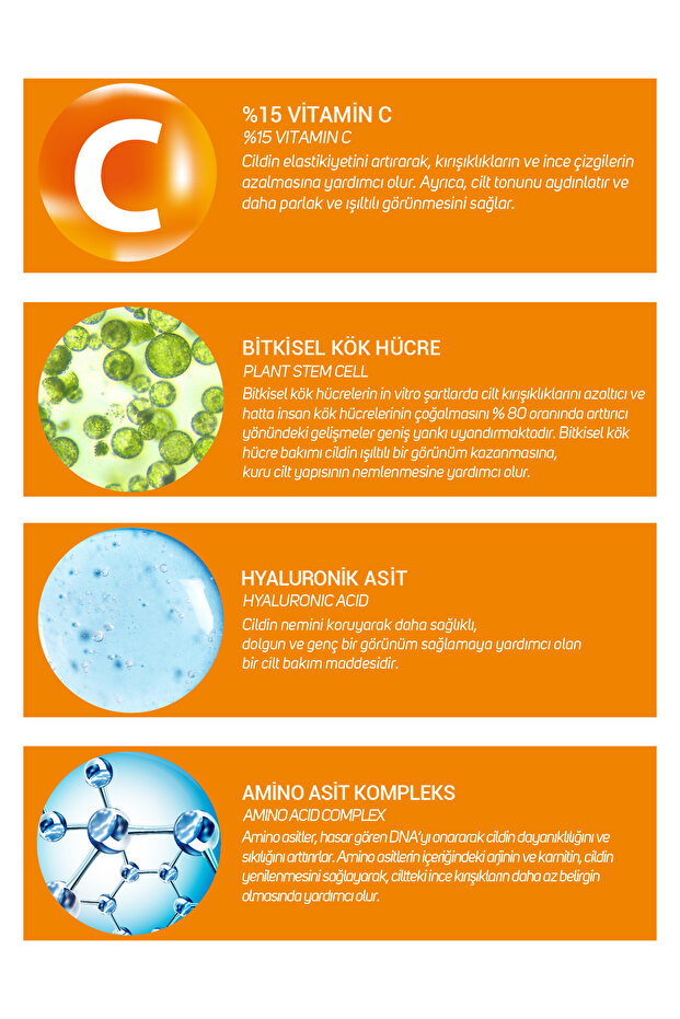 Vitamin C Serum %15 – Cilt Aydınlatıcı ve Yenileyici Serum 30 ml - 3