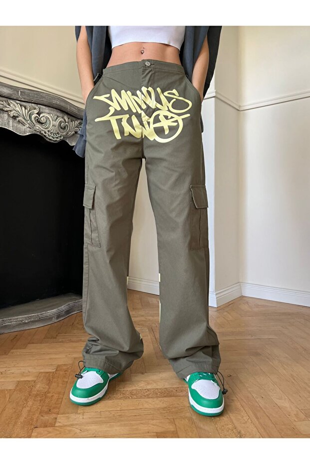 Harajuku Minus Two Detail Aeshtetic Baggy Unisex Pants with Cargo Pockets