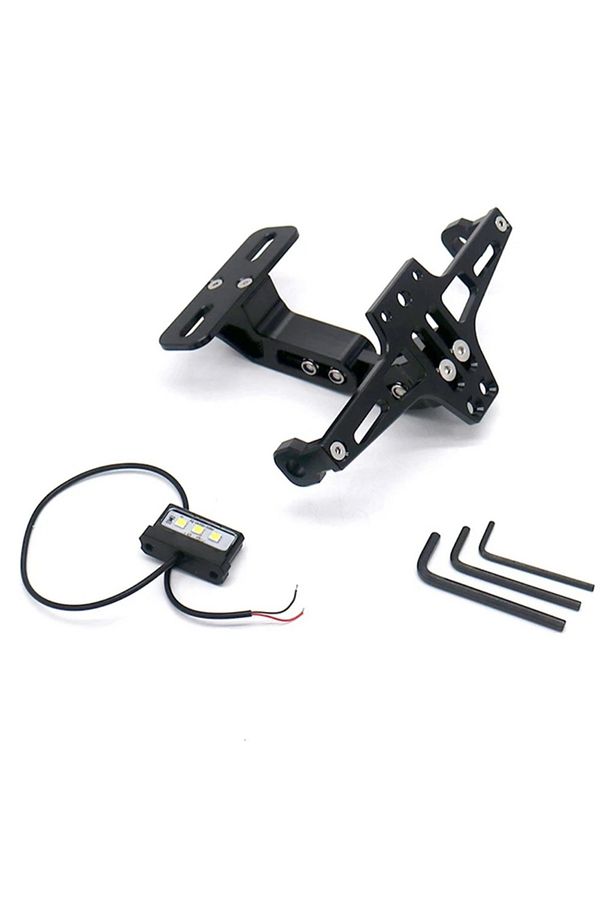 YAMAHA R-25 MT-25 PLAKA TUTUCU KATLANIR ÜNÜVERSAL CNC ALÜMİNYUM.SİYAH - 2