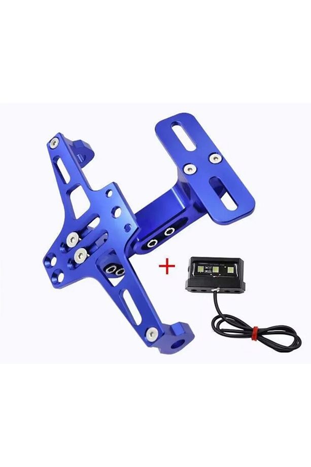 YAMAHA R-25 MT-25 PLAKA TUTUCU KATLANIR ÜNÜVERSAL CNC ALÜMİNYUM.MAVİ - 1
