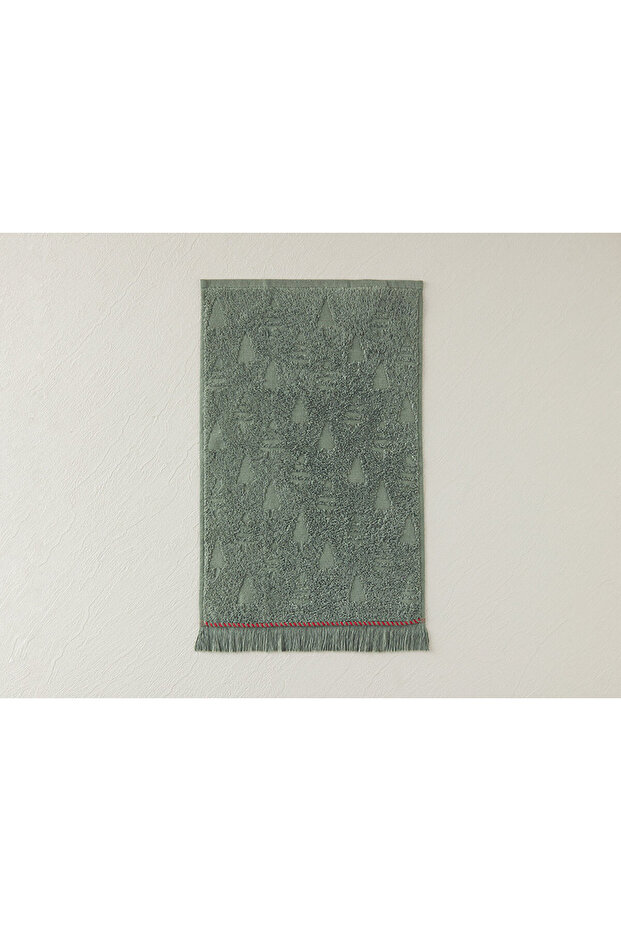 Piny Cotton Jacquard Hand Towel Green