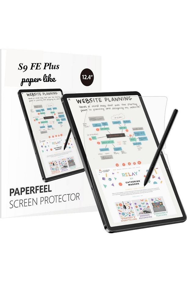 Galaxy Tab S9 FE Plus SM-X610 Uyumlu Gerçek Kağıt Hissi Parlama Önleyici Paper Like Ekran Koruyucu - 1