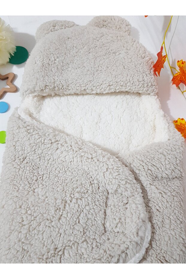 Welsoft Inner Outer Swaddle Blanket - Embroidered Name Print, Footed Model, Double Layer - 5