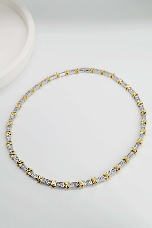 Çift Renk XOX Marka Model Kolye - 1