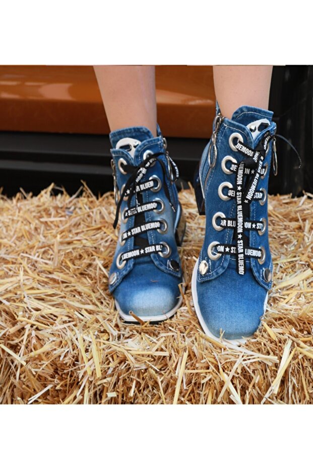 Kadın Mavi Kot Bot - 2