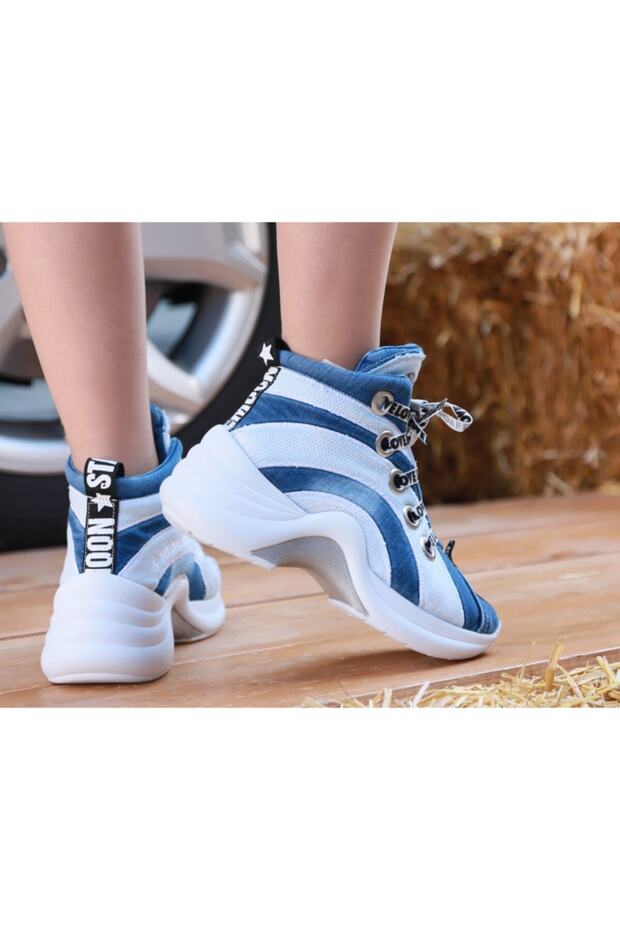Kadın Mavi Kot Bot - 3