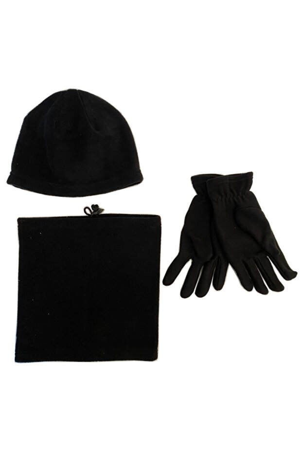 3'lü Polar Bere Boyunluk Eldiven Seti - 1