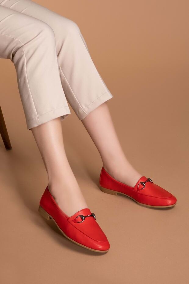 Kadın Kırmızı Babet - 1