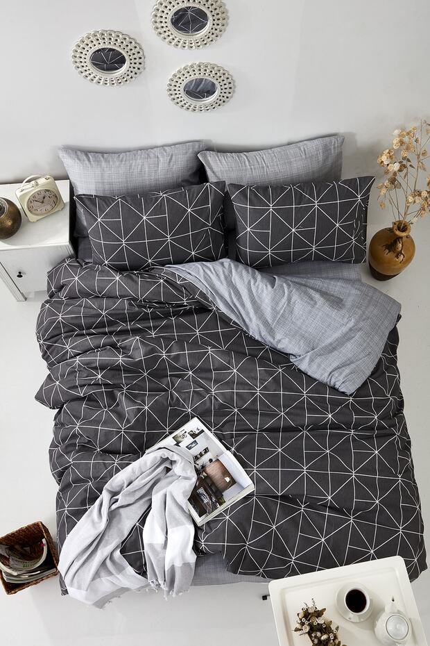 Cotton Double Duvet Cover Set Line