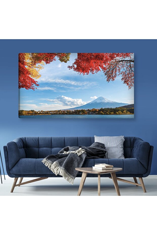 Mazara Ve Sonbahar Yapraklar Kanvas Tablo Dekoratif Canvas Tablo - 1