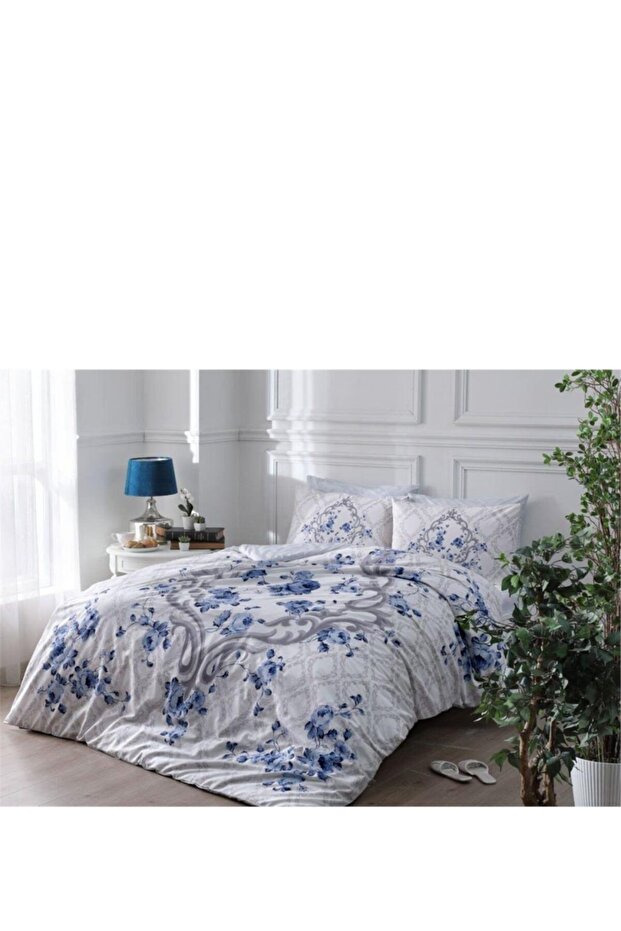 Ranforce Double Duvet Cover Set - Luiza Blue