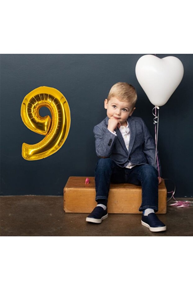40 Cm Gold 9 Number Foil Balloon