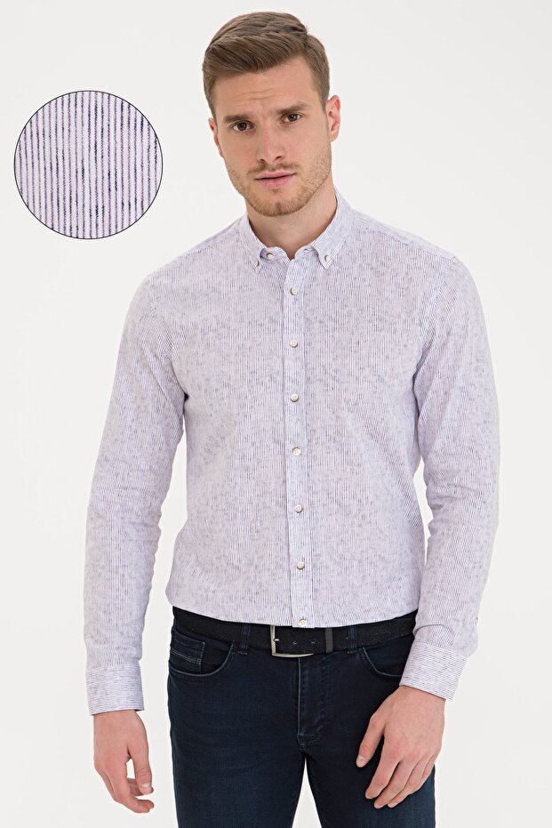 Purple Slim Fit Shirt