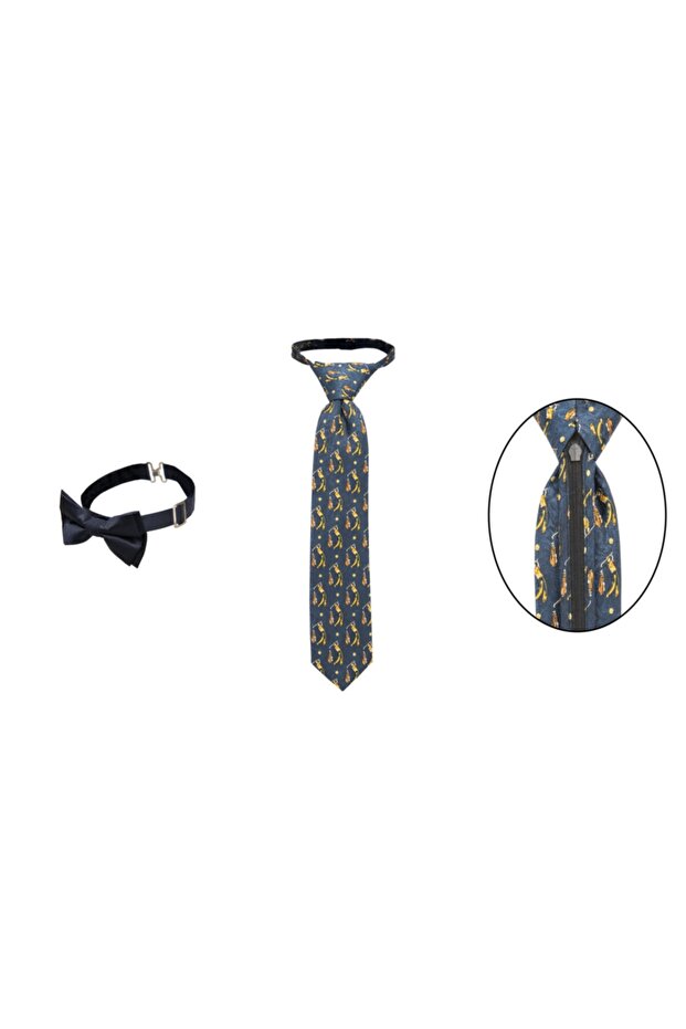 Çocuk Papyon Kravat 2 Li Set - 1