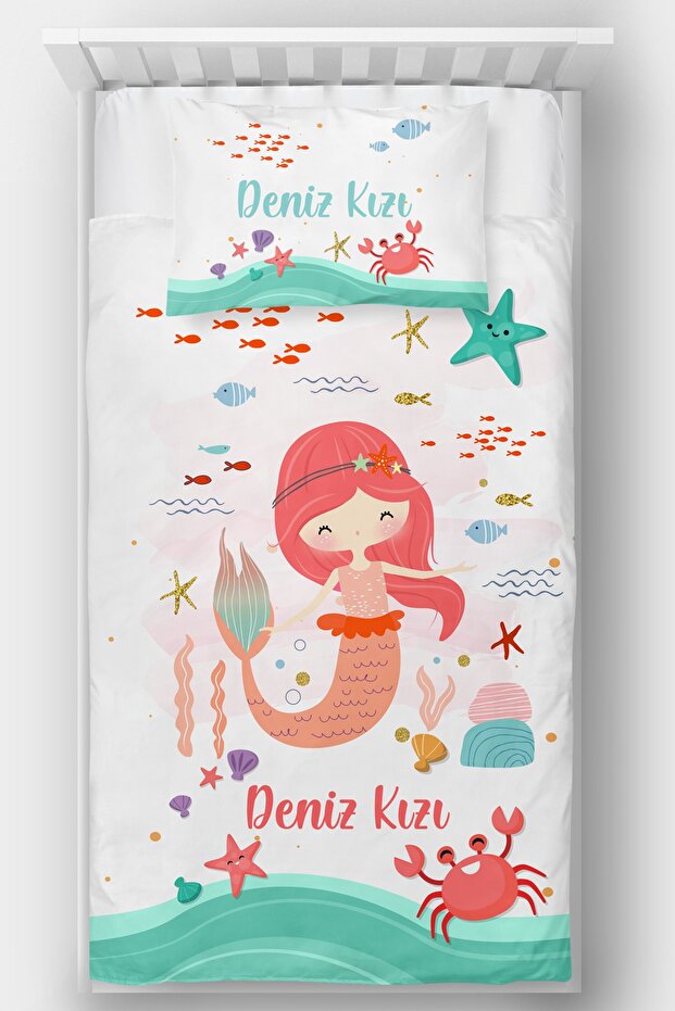 White Mermaid Single Bedspread