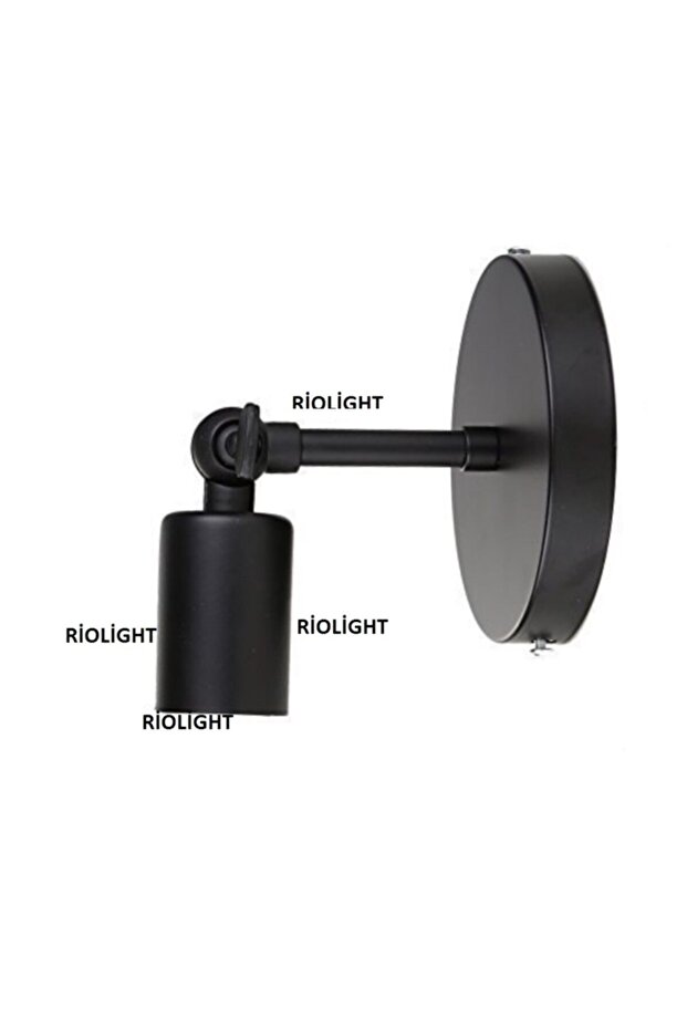 Articulated Movable 1xe27 Black Metal Wall Sconce with Lampholder