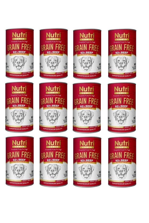 Tahılsız Biftekli Köpek Konserve 400 Gr. X 12 Adet - 1
