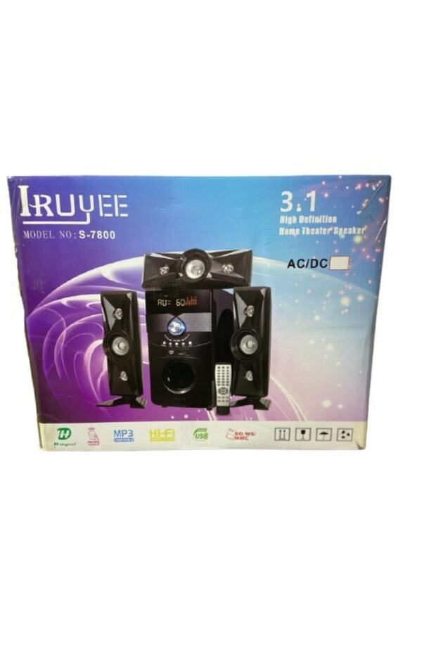 3+1 Ses Sistemi Mp3/usb/sd/ms/mmc Hi-fi Uzaktan Kumanda Kontrollü Ses Sistemi Iruyee S-7800 - 1