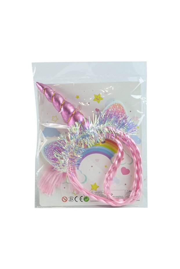 Unicorn Örgü Saçlı Taç - 1