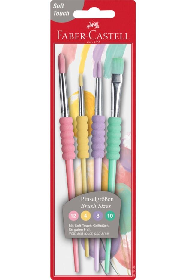 Fırça Seti Soft Touch 4'lü Pastel Renkler - 1