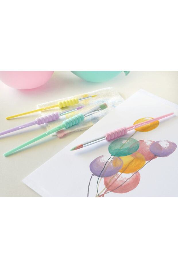 Fırça Seti Soft Touch 4'lü Pastel Renkler - 2