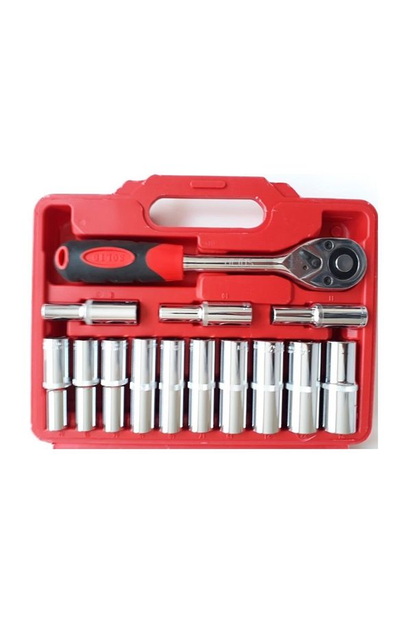 Lokma Takımı 14 Parça 1/2" 6 Köşe Derin Lokma Takımı - 2