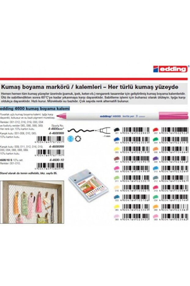 4600 Kumaş Boyama Kalemi 1.0mm Mor - 2