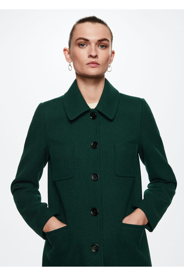 Kadın Yeşil Palto - 6