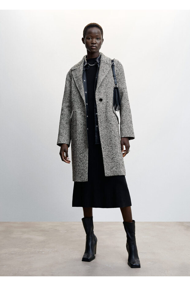 Kadın Ekru Palto - 1