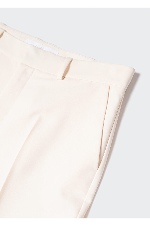 Pantaloni ecru de damă - 6