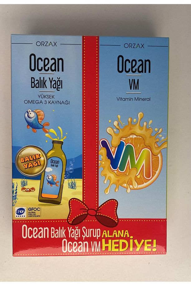 Ocean Balık Yağı Şurup Portakal Aromalı 150 Ml+ Ocean Vm Şurup 150 ml - 1