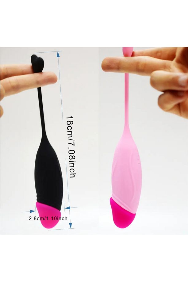 10 Hız USB Şarj Uzaktan Kumanda Klitoris ve G-Nokta uyarıcı Penis Görünüm Vajinal Top Vibratör - 3