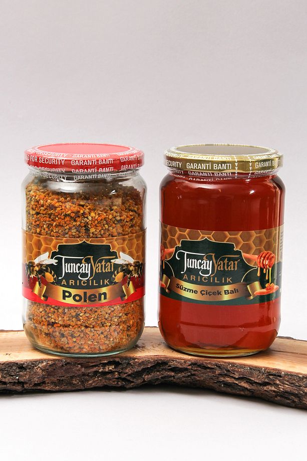 Süzme Çiçek Balı Net 1 Kg + Yaş Polen Net 400 Gr - 1