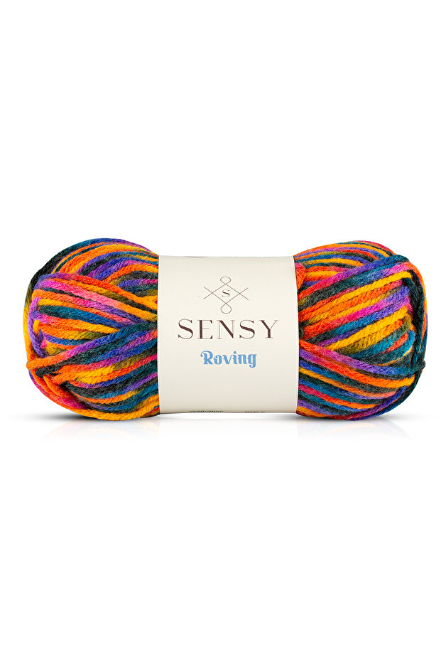 Roving El Örgü Ipi Multi Çok Renkli İp Atkı Bere Ipi Kazak Panço Ip Hırka Yün İp Kamp Ateşi - 1