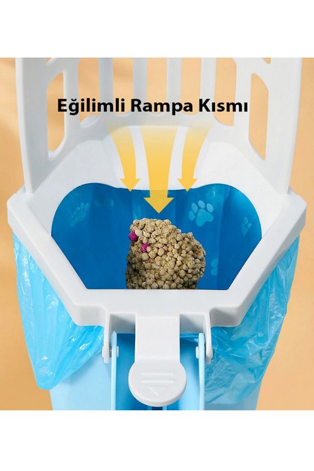 Yeni Nesil Elekli Poşet Hazneli Kedi Kumu Küreği - 7