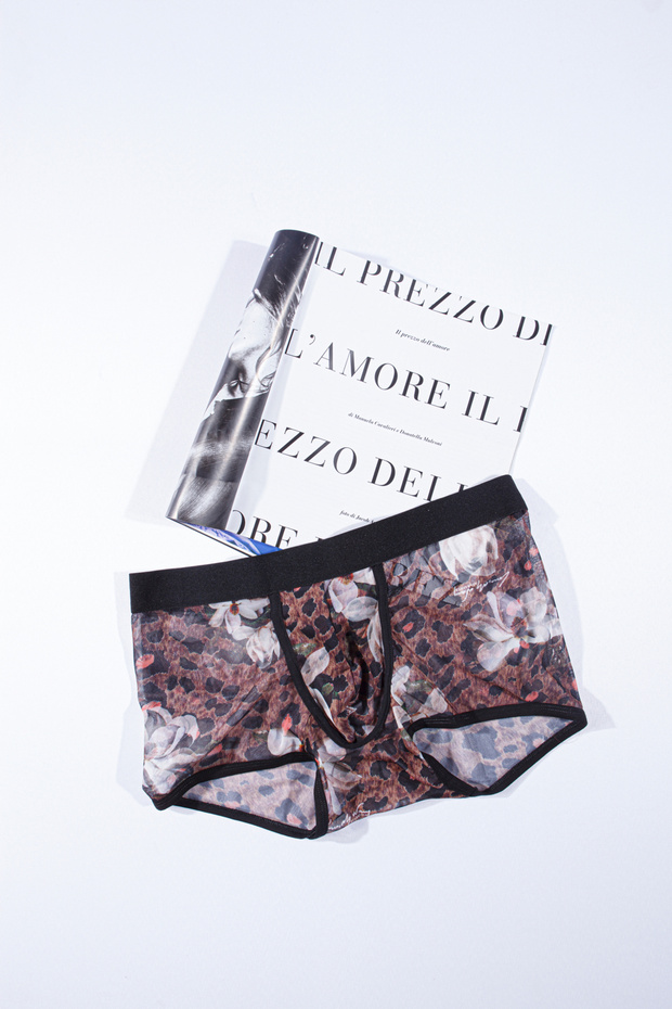 Men's Patterned Transparent Short Boxers - 3