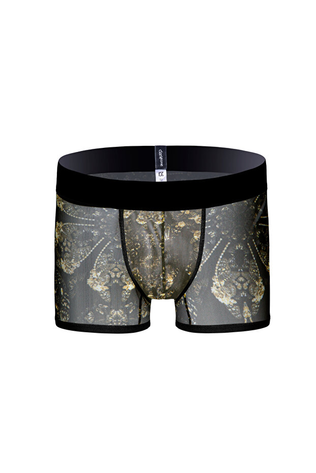 Men's Patterned Transparent Short Boxers - 1