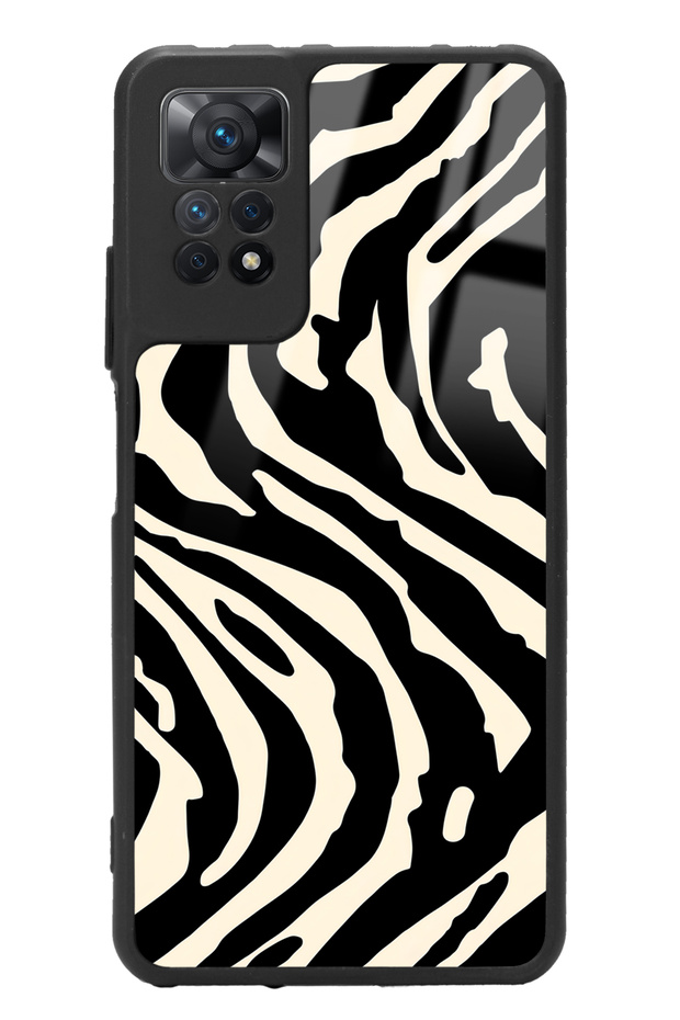 حافظة هاتف لامعة بتصميم حمار وحشي لهاتف Xiaomi Redmi Note 11 Pro